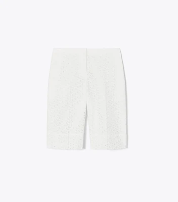 Embroidered Broderie Anglaise Bermuda Shorts