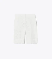 Embroidered Broderie Anglaise Bermuda Shorts