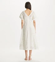 Embroidered Linen Dress