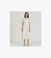 Embroidered Linen Dress