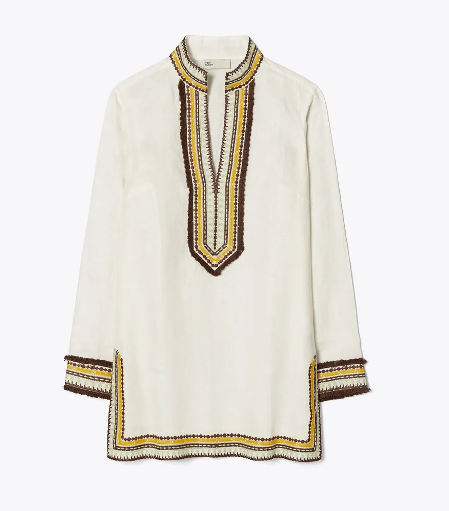 Embroidered Linen Tory Tunic