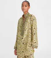 Embroidered Silk Tory Tunic