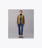 Embroidered Suede Reva Jacket