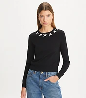 Embroidered Wool Sweater