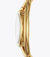 Evil Eye Bangle Watch, Gold-Tone/Ivory, 25 MM