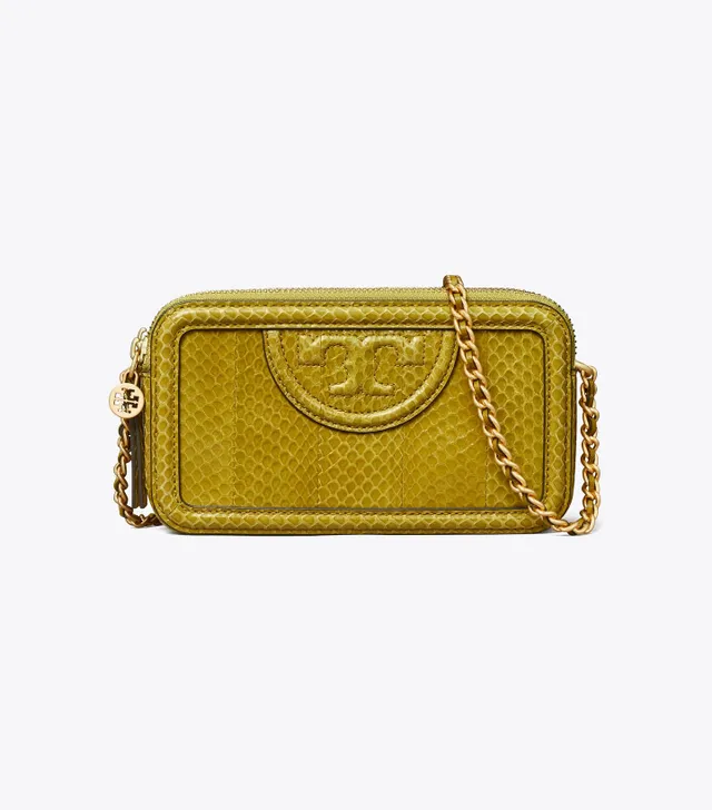 Fleming Diamond Perforated Double-Zip Mini Bag