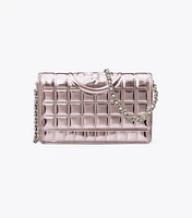 Fleming Metallic Quilt Chain Wallet