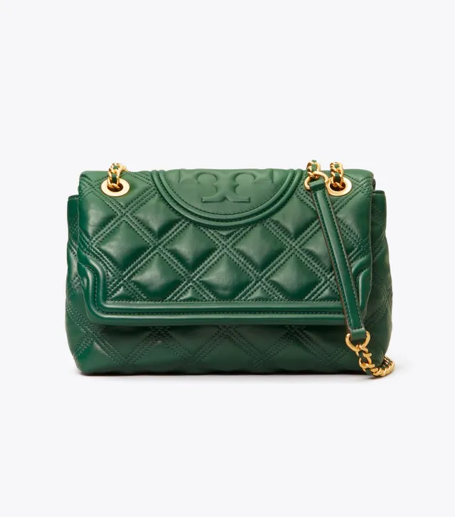 Tory Burch Fleming Small Convertible Shoulder Bag in Green