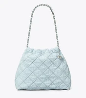 Fleming Soft Denim Hobo Bag