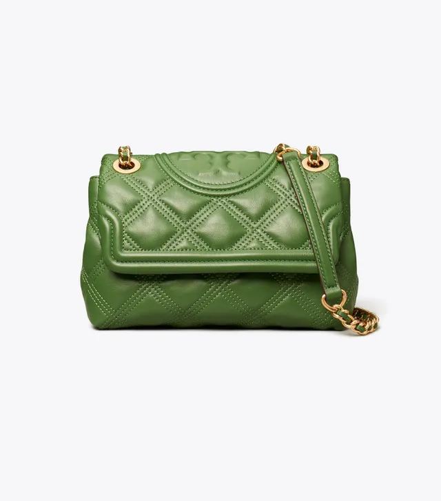 Tory Burch Fleming Small Convertible Shoulder Bag in Green