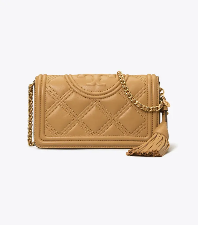 Tory Burch Fleming Soft Wallet Crossbody in Green