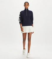 French Terry Logo Sleeve Half-Zip Sweatshirt