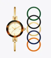 Gigi Bangle Watch, Multi-Color/Gold-Tone, 27 MM