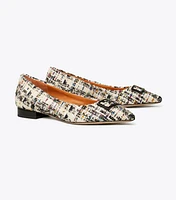 Gigi Tweed Pointed-Toe Flat