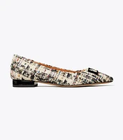 Gigi Tweed Pointed-Toe Flat