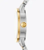 Gigi Watch, Two-Tone Stainless Steel/Gold/White, 28 mm 