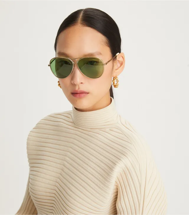 Tory Burch Kira Pilot Sunglasses