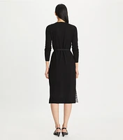 Greer Silk-Front Sweater Dress