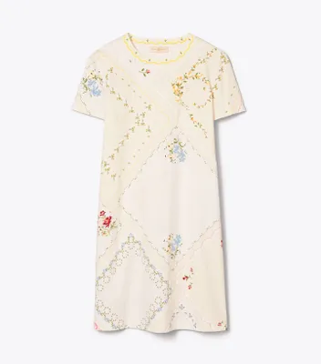 Handkerchief Printed T-Shirt Dress