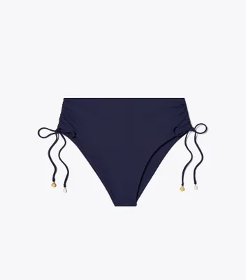 High-Waist Cinched Bikini Bottom