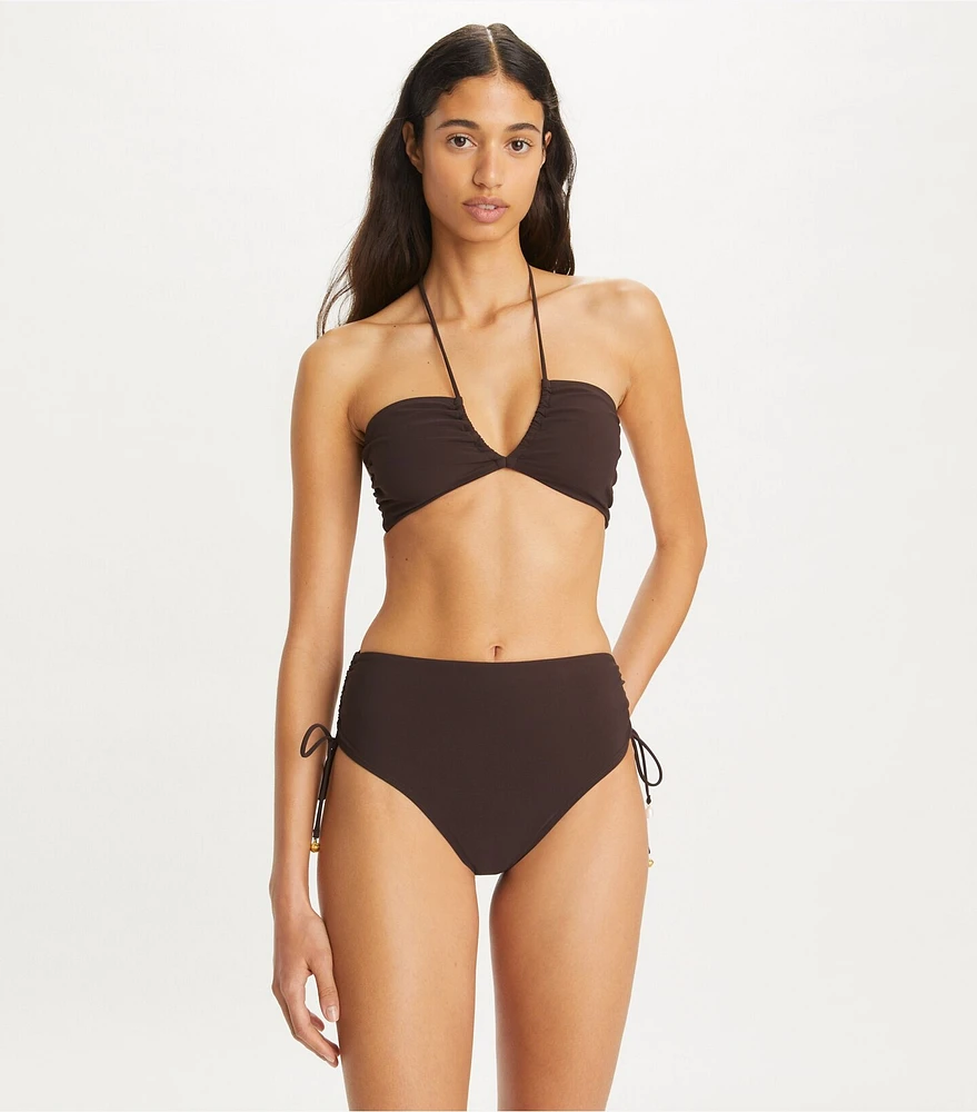 High-Waisted Cinched Bikini Bottom