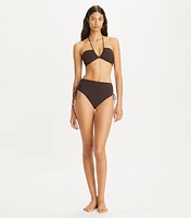 High-Waisted Cinched Bikini Bottom