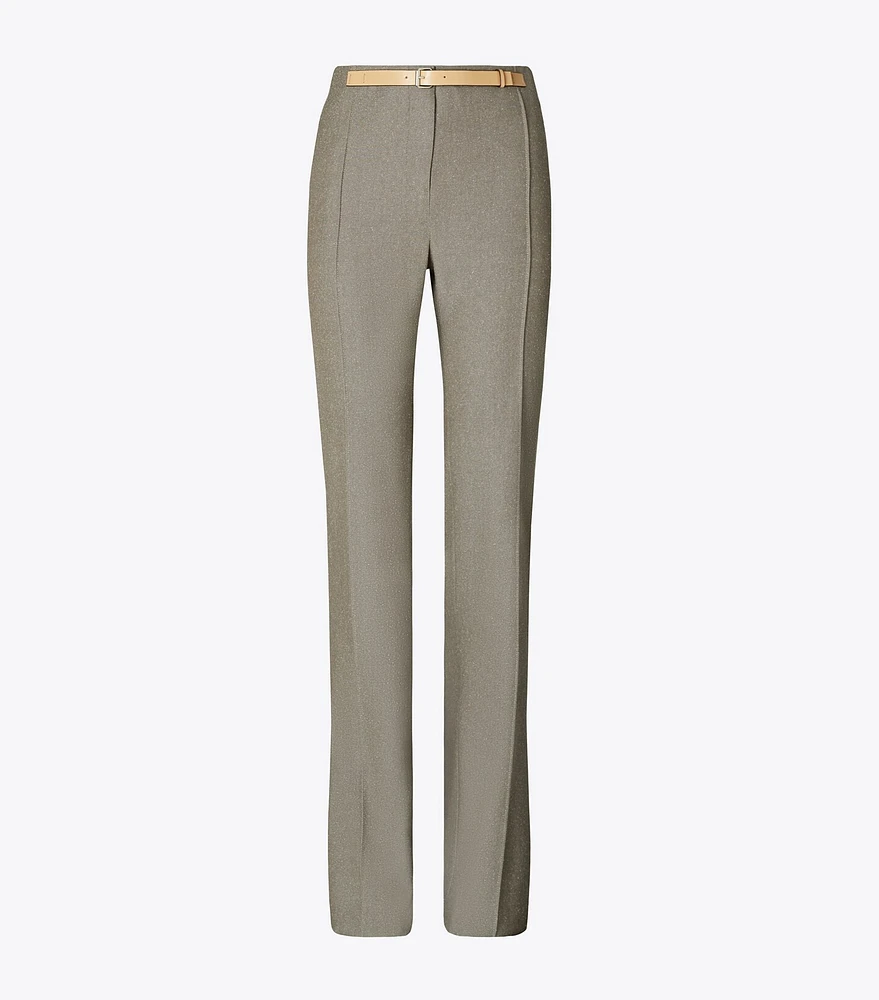 High-Waisted Wool Pants