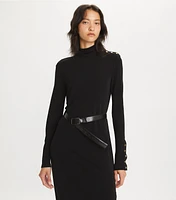 Jersey Turtleneck Dress