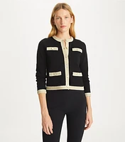 Kendra Chunky Wool Trim Cardigan