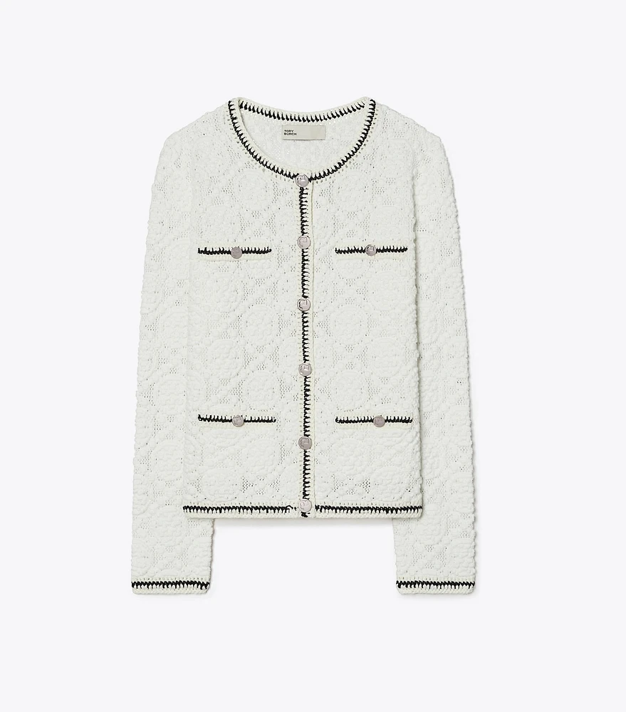 Kendra Logo Lace Cardigan