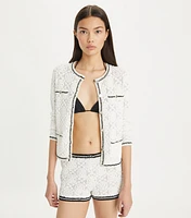 Kendra Logo Lace Cardigan