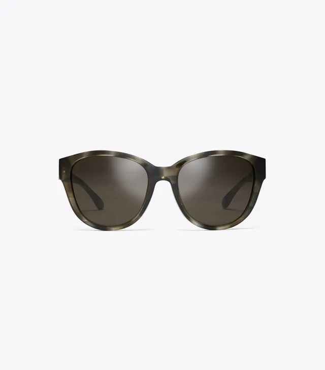 Tory Burch T-Monogram Metal Cat-Eye Sunglasses