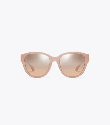 Tory Burch Embossed T-Monogram Acetate Cat-Eye Sunglasses