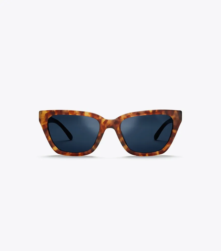 Tory Burch Kira Oversized Geometric Sunglasses in Blue