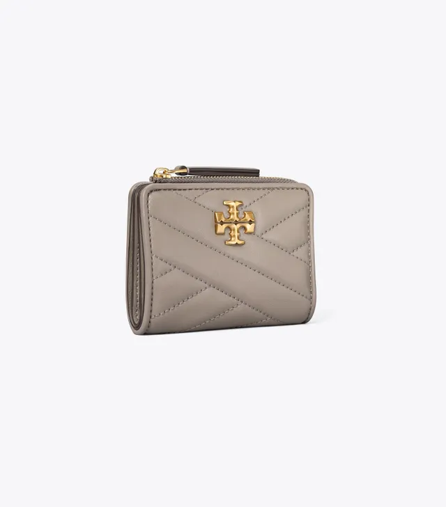 Tory Burch Kira Chevron Medium Slim Wallet in Pink