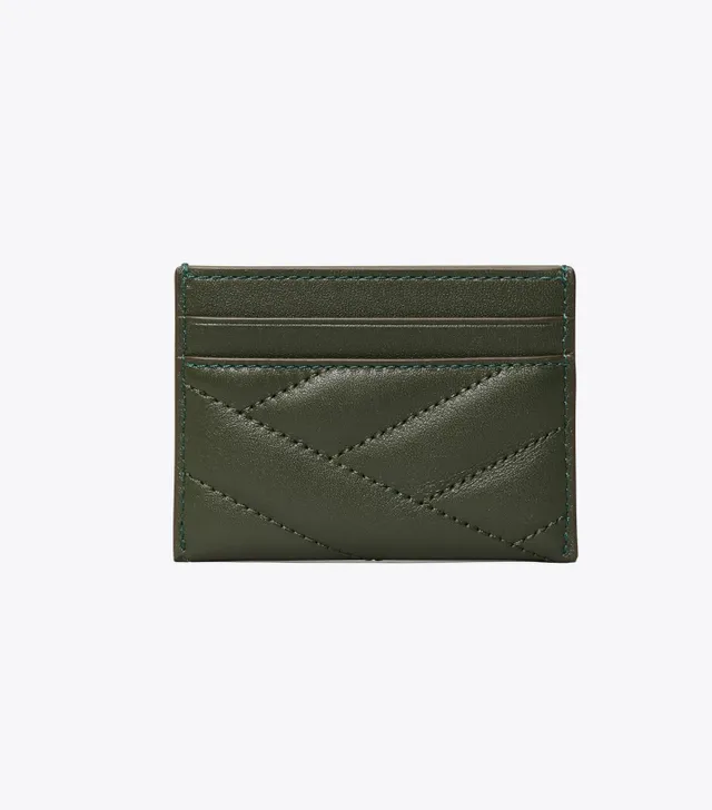 Tory Burch Kira Chevron Card Case Sycamore (Green)