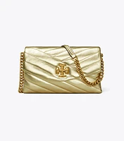 Kira Chevron Metallic Chain Wallet