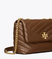 Tory Burch Kira Chevron Small Convertible Shoulder Bag- Goldfinch