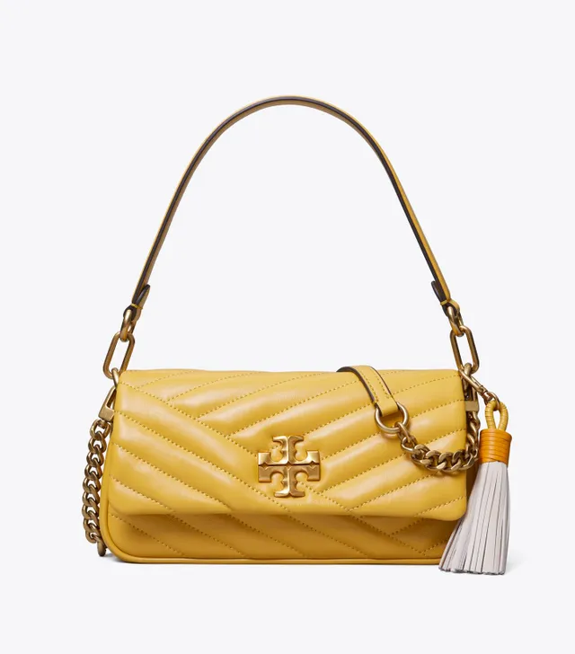 Tory Burch Kira Chevron Flap Shoulder Bag in Yellow