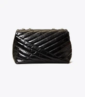 Kira Chevron Textured Small Convertible Shoulder Bag