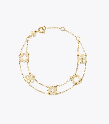 Kira Clover Double-Strand Bracelet