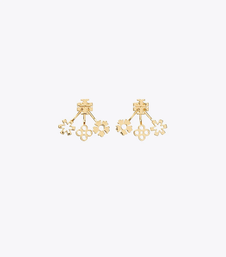 Kira Clover Front-Back Earring