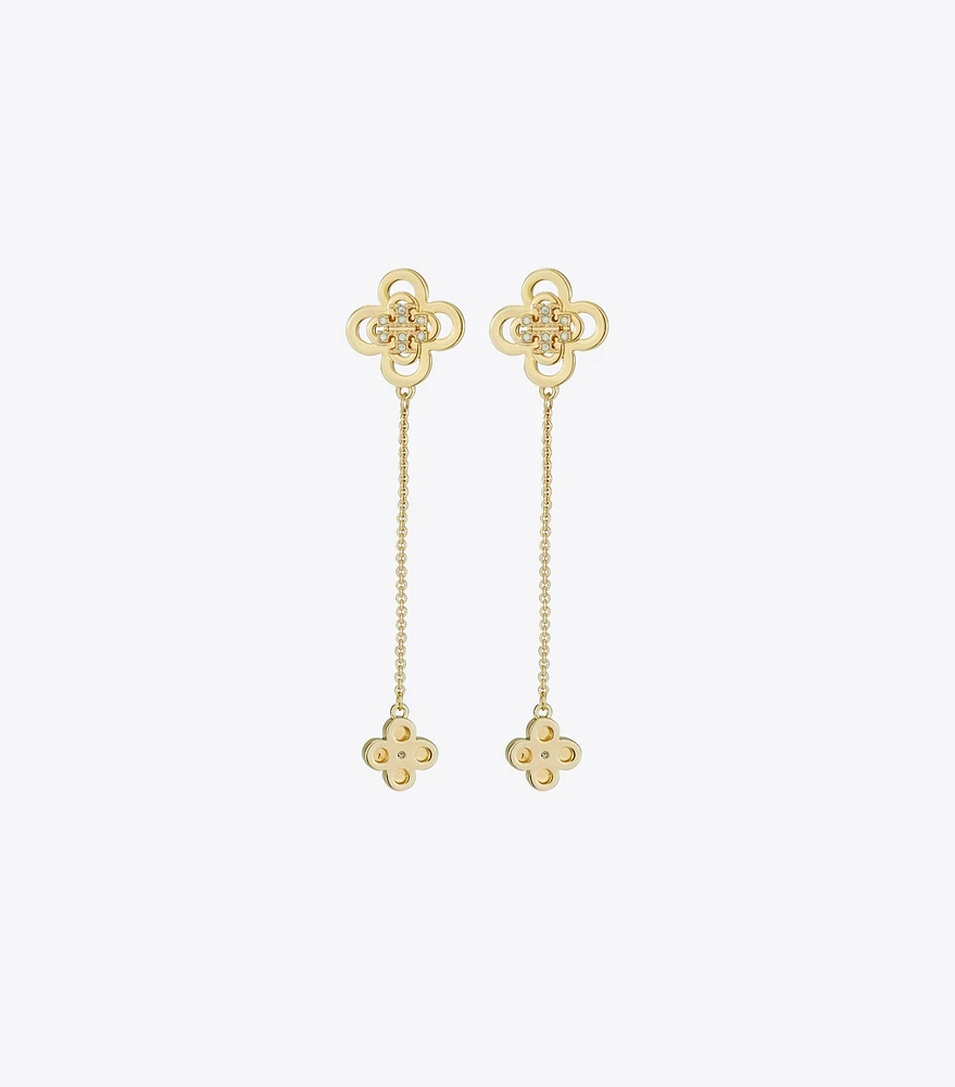 Kira Clover Front-Back Stud Earring