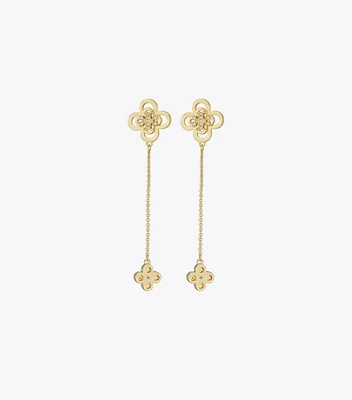 Kira Clover Front-Back Stud Earring