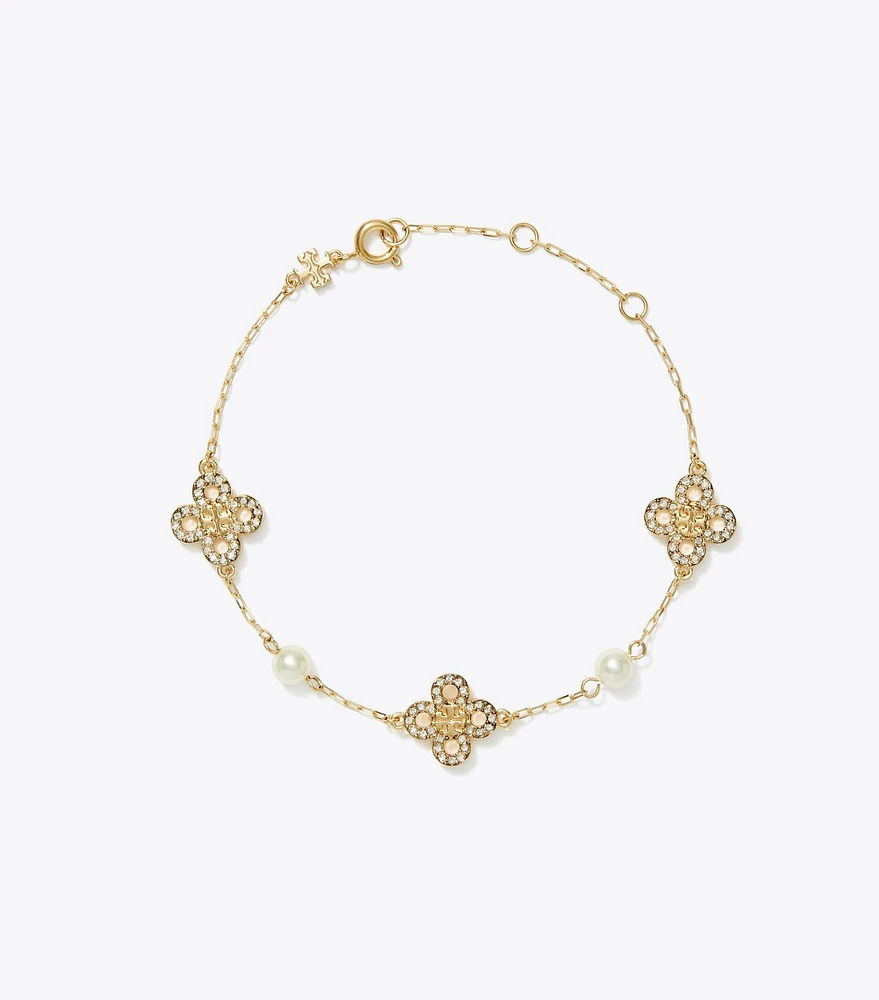 Kira Clover Pearl Bracelet