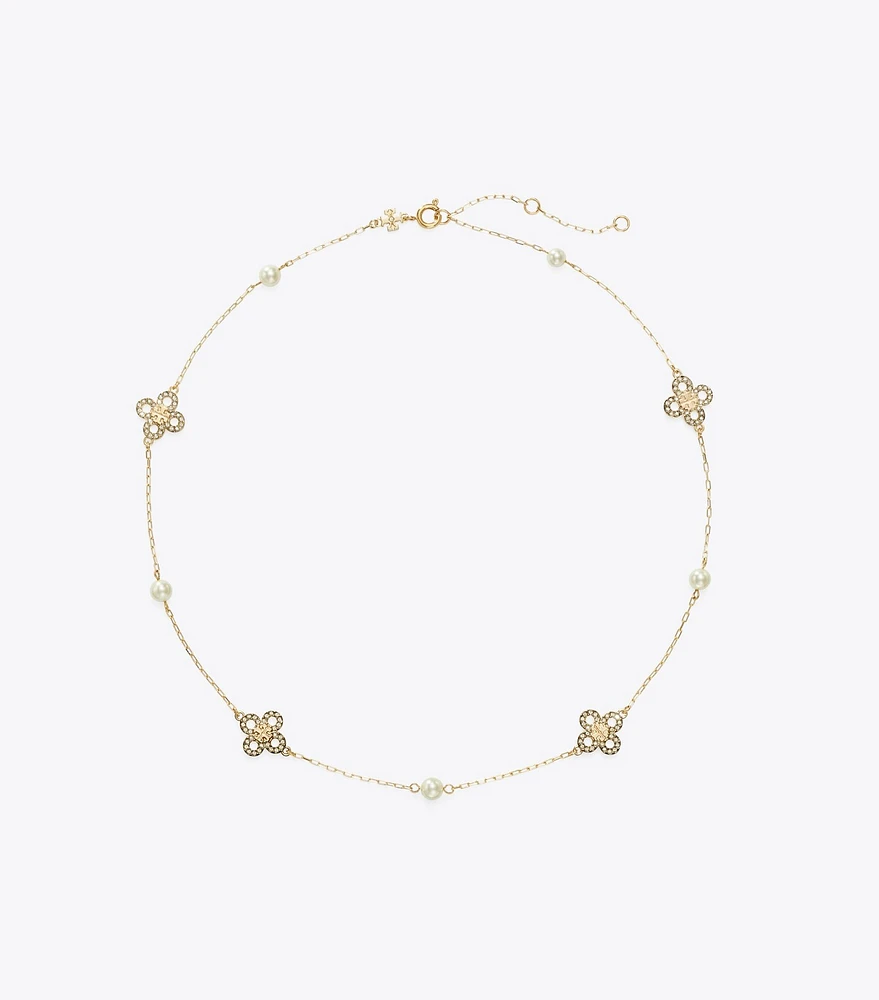 Kira Clover Pearl Necklace