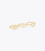 Kira Clover Stacking Ring Set