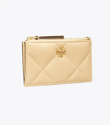 Kira Diamond Quilt Zip Card Case