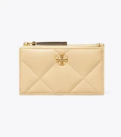Kira Diamond Quilt Zip Card Case