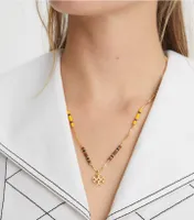Kira Enamel Bar Pendant Necklace